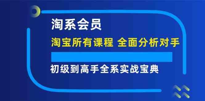 淘系会员初级到高手全系实战宝典【淘宝所有课程,全面分析对手】-轻创淘金网