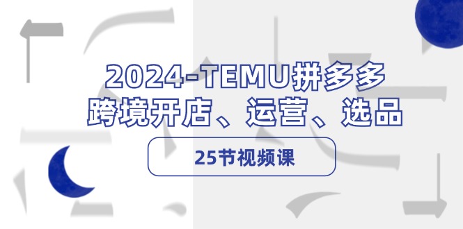 （12106期）2024-TEMU拼多多·跨境开店、运营、选品（25节视频课）-轻创淘金网