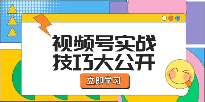 视频号实战技巧大公开:选题拍摄、运营推广、直播带货一站式学习-轻创淘金网